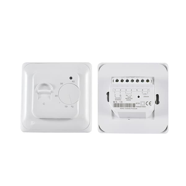 Elektrisk gulvvarmetermostat med AC 220V 16A sensor og mekanisk styring[YJD]