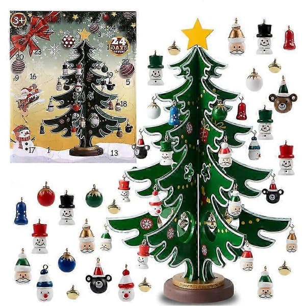 2026 Jul Adventskalender Bygg-ett-träd Display Julklapp [YJD] 1