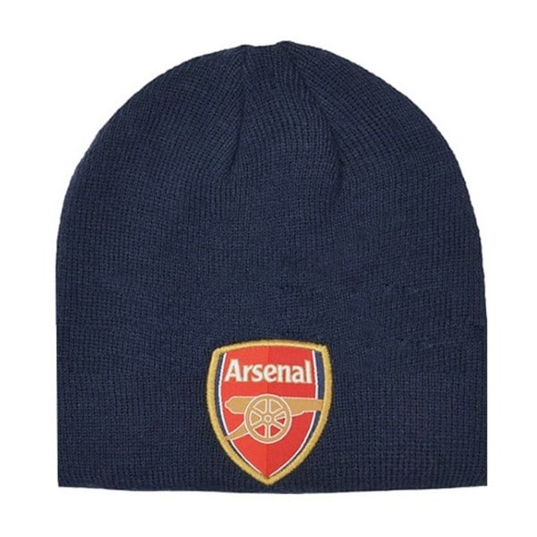 Arsenal FC Vuxen Unisex Stickad Mössa One Size Marinblå [kk]