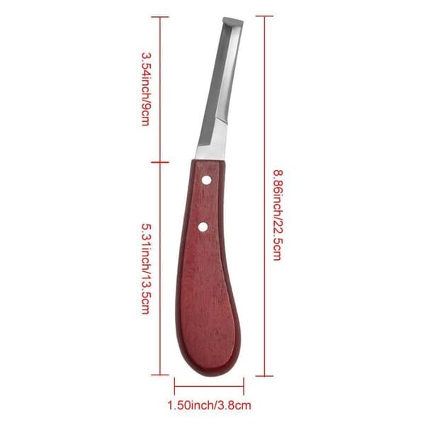 Professionel hovkniv, hovkniv i rustfrit stål, hovtrimningsværktøj til heste (YJD)