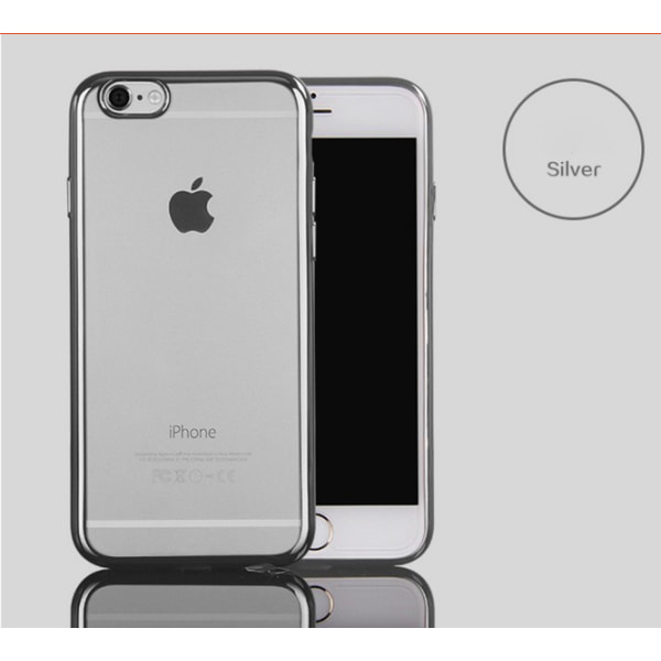 Genomskinlig Silikon Skal för iPhone 7 Metallic Silver