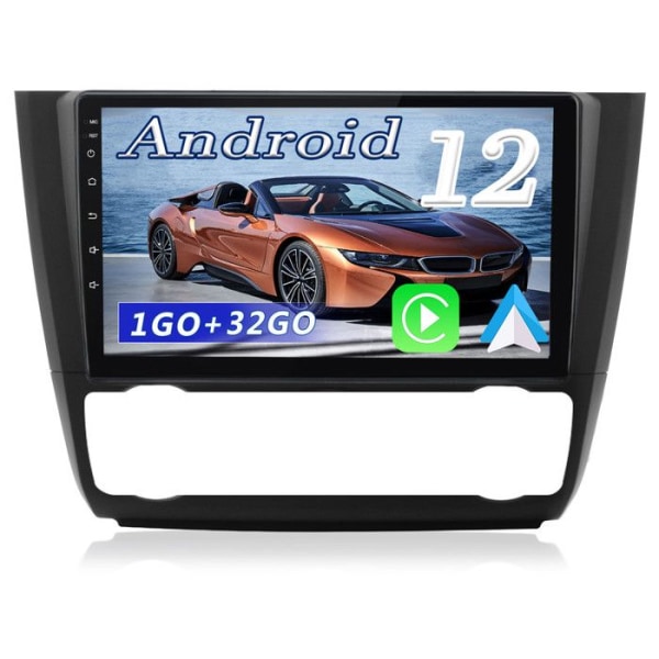 AWESAFE Android 12 bilradio för BMW 1-serie E81 E82 E87 E88 (2004-2011) med 1GB+32GB 9-tums pekskärm Carplay Android Auto GPS
