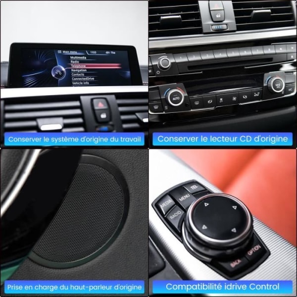 AWESAFE Bilradio för BMW Series 1 2 3 4 F20 F21 F22 F30 F31 F32 F33 F34 F36 Android 11[4GB+64GB] med 10,25 tum, Carplay