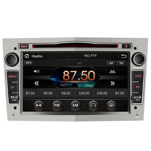 AWESAFE Autoradio GPS Navigator för Opel Car 7 Inch 2 Din bilstereohuvudenhet med CD DVD FM AM RDS-spelare
