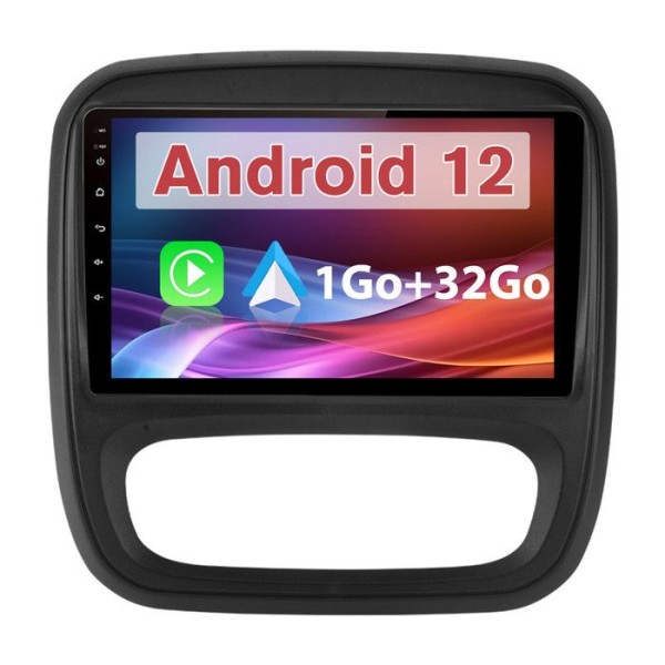 AWESAFE Android 12 bilradio för Renault Trafic (2014-2019) med 1GB+32GB 9-tums pekskärm Carplay Android Auto GPS WiFi Bluetooth