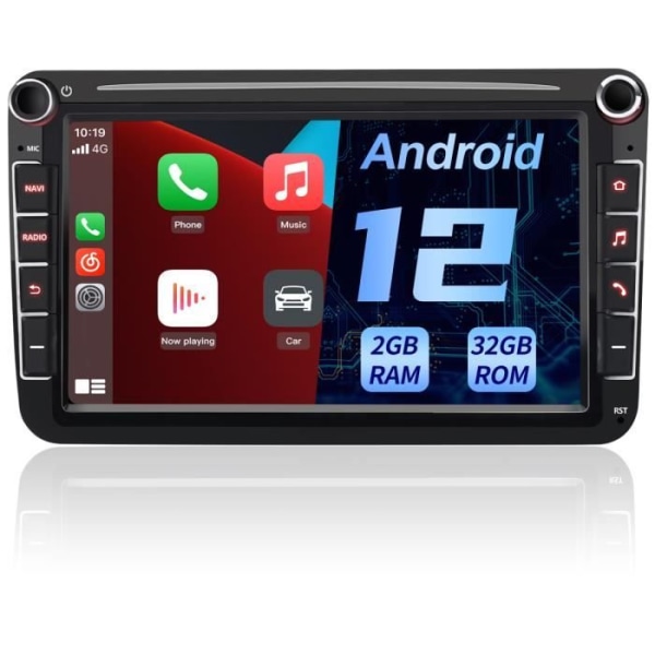 AWESAFE Android 12 Bilradio för Golf 5 6 VW Passat Polo Seat Skoda, 8-tums pekskärm, Carplay Android Auto RDS, GPS, WiFi [2GB + 32GB]