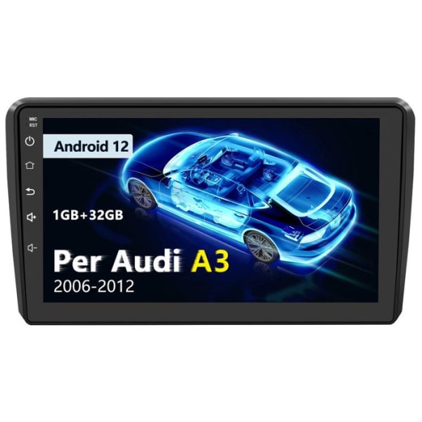 AWESAFE Android 12 bilradio för Audi A3/S3/RS3 2012-2020 1GB+32GB 9-tums pekskärm med Carplay Android Auto GPS WiFi