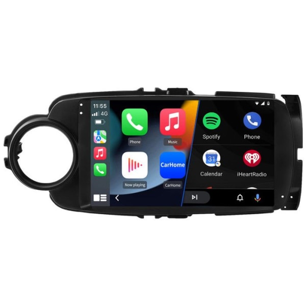 AWESAFE Android 12 bilradio för Yaris VITZ 2012-2017 med 1GB+32GB 9-tums pekskärm, Carplay GPS WiFi Bluetooth Android Auto