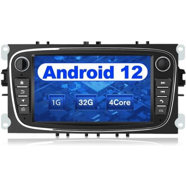 AWESAFE Android bilradio för Ford Focus C-Max S-Max Mondeo, 7 tums pekskärm USB/WiFi/FM RDS