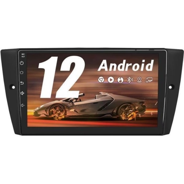AWESAFE Android 12 Bilradio för BMW Series 3 E90 E91 E92 E93 med Carplay GPS WiFi USB SD Bluetooth Android Auto 2GB+32GB