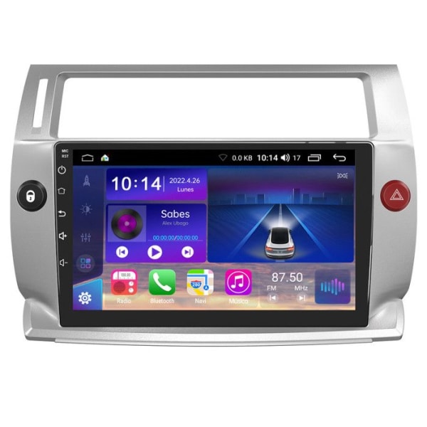 AWESAFE Android 12 bilradio för Citroen C4 2004-2009 med 1GB+32GB 9-tums pekskärm, Carplay GPS WiFi Bluetooth Android Auto