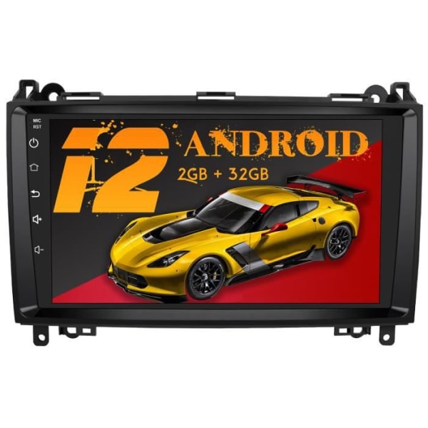 AWESAFE Android 12 bilradio för Mercedes-Benz Vito Viano Sprinter W639/B-klass W245/W169[2GB+32GB]9-tumsskärm/Carplay Android Auto