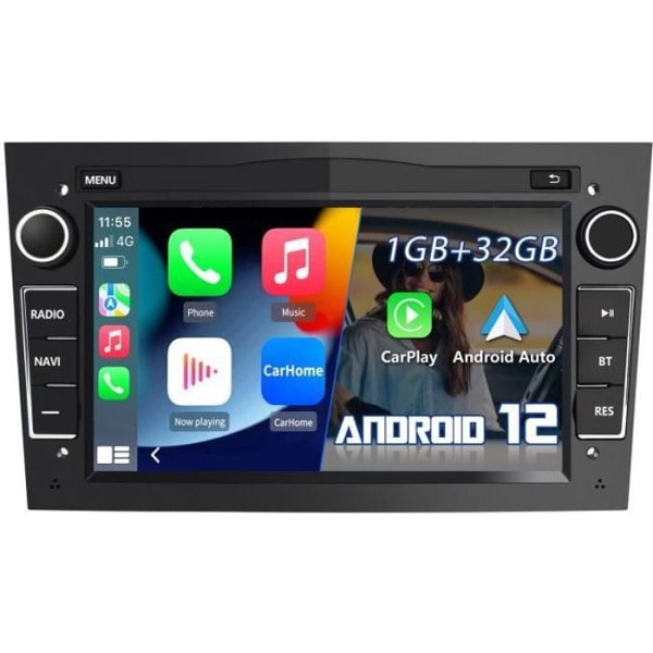 AWESAFE Android 12 bilradio för Opel Corsa Vivaro Antara Vectra Sigum Combo Zafira Astra Meriva, Carplay, 7'' HD Touchscreen GPS