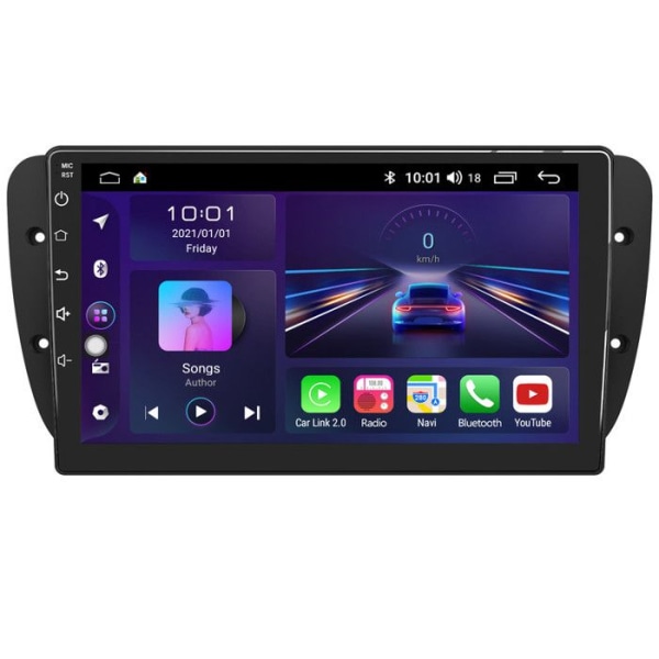 AWESAFE Android 12 bilradio för Seat Ibiza 6j 2009-2013, 1GB+32GB 9-tumsskärm med Carplay GPS Bluetooth Android Auto RDS WiFi