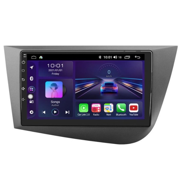AWESAFE Android 12 bilradio för Seat Leon 2 MK2 (2005-2012) 1GB + 32GB 9'' Pekskärm med GPS Carplay Android auto