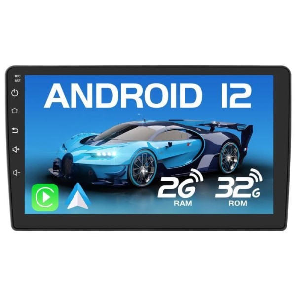 AWESAFE Carplay bilradio för Peugeot 407(2004-2008) 9'', Android 12 [2GB+32GB] med GPS Android Auto WiFi DSP FM Rattkontroll