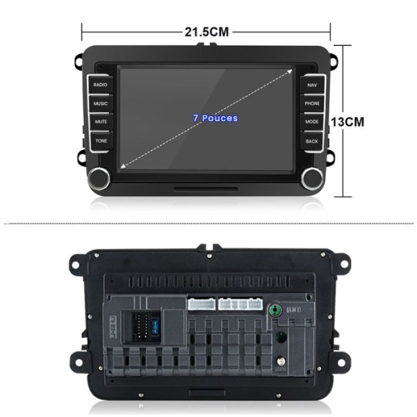 AWESAFE Android 12 bilradio för Golf 5 6 VW Passat Polo Seat Skoda med 7-tums pekskärm GPS Bluetooth WiFi[1GB+32GB]