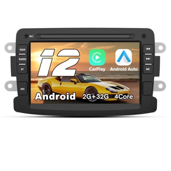 AWESAFE Android 12 bilradio för Renault Dacia Duster Sandero Captur Lodgy Symbol Logan 7" skärm med GPS Carplay Android Auto WiFi
