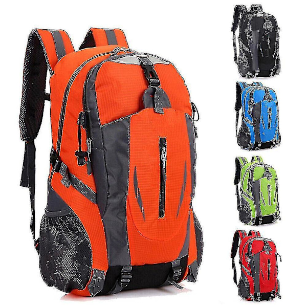 40L Stor Vattentät Ryggsäck Camping Vandring Promenader Utomhus Resa Ryggsäck Black