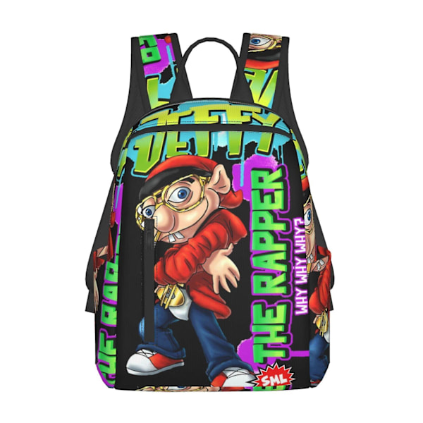 SML Jeffy The Rapper Lätt Ryggsäck Student Bokväska Skolväska Satchel Daypack Unisex Ryggsäck Ryggsäck För Barn Tonåringar Vuxna 16.1 X 11.8 X 4.940inches