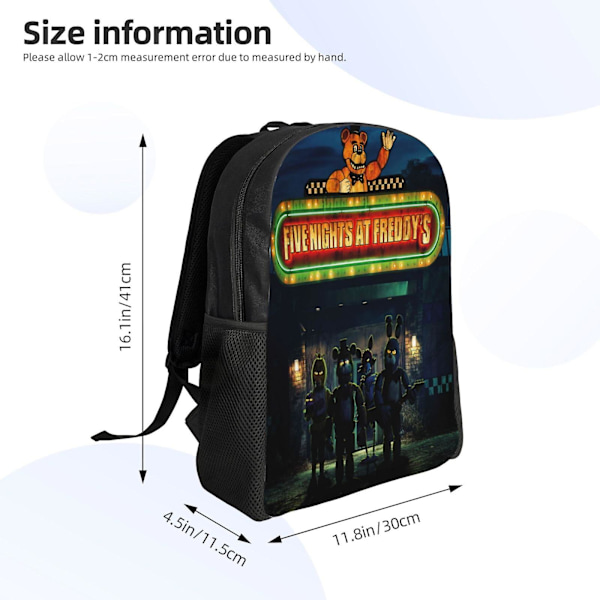 s2981Five Nights At Freddy'S Barnryggsäck Skolväskor Bokväskor Resväska För Pojkar Flickor TonåringarzxDM4809