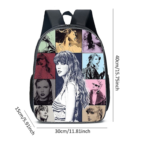 Popstjärnan Taylor Swiftie 3D-ryggsäck Barn Junior Skolväska Resa Student Axelväska Present 14