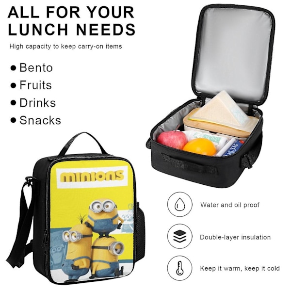 Minion 3-delad ryggsäcksset med lunchväska och pennfodral One Size