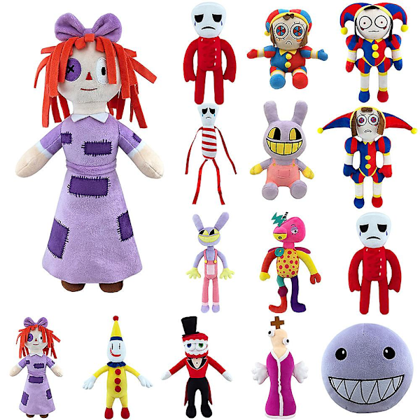 2023 Söt Den Fantastiska Digitala Cirkusen Plysch Clown Leksak Jax Pomni Mjuk Stoppade Plyschdockor Leksaker Jul Födelsedagspresenter Mini Pomni