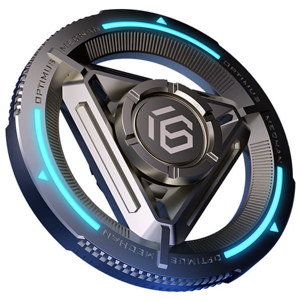 Hurtig og stille farverig lysende, cool fidget spinner, til angst og stressreduktion (blå)