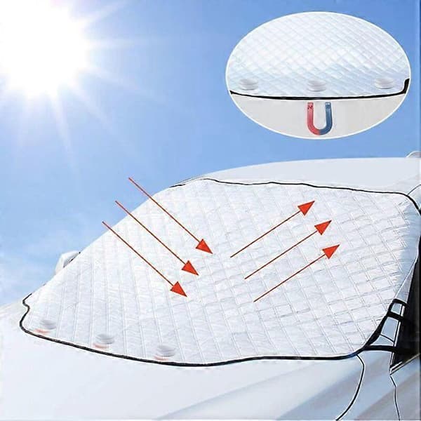 Magnetisk Forrudebetræk - Helårsbeskyttelse til de fleste køretøjer 190x126cm Sammenfoldelig
