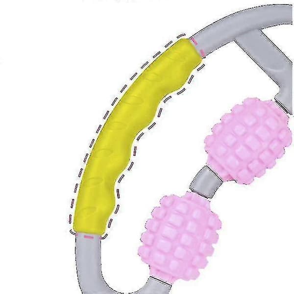 Trigger Point Roller Massager til underarm, albue, hånd, arm og ben (pink)