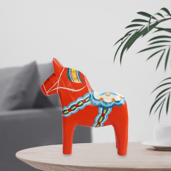 Svensk Dalahästprydnad Samlarobjekt Dalhästfigur Djur Red
