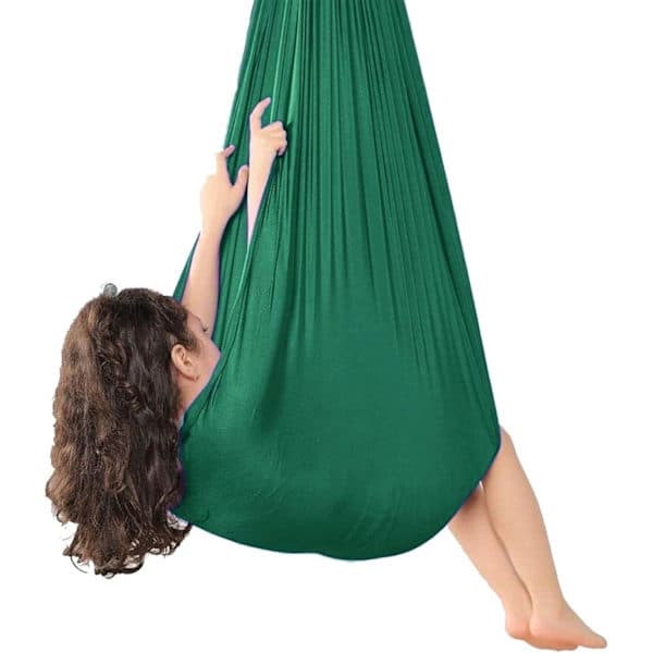 Børns elastiske gynge mørkegrøn 150*280cm