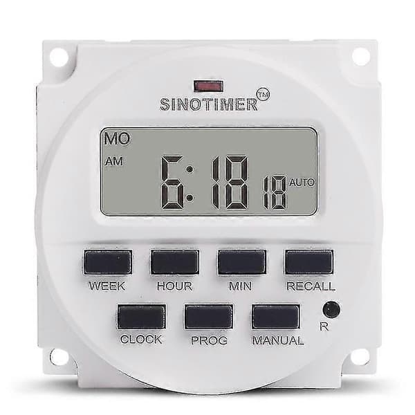 15,98 tommer LCD Digital Timer 12V DC 7 Programmerbar Tidsafbryder TM618N-4 - JXLGV
