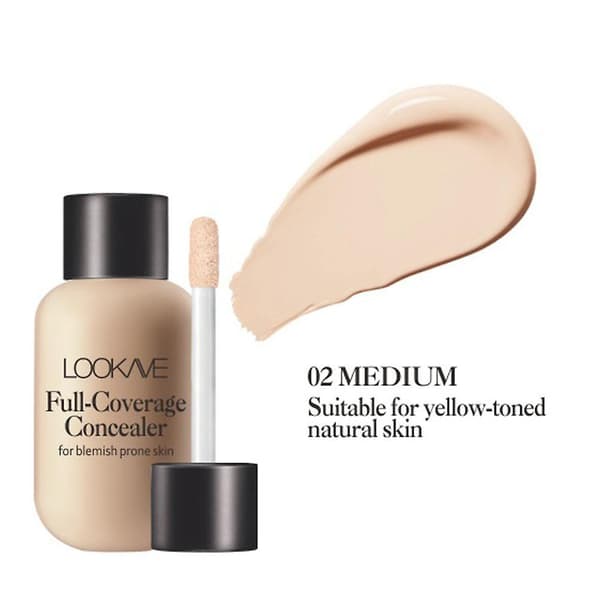Fuld Dækning Flydende Concealer Creme Makeup 12ML Ansigtsfoundation Vandtæt Medium