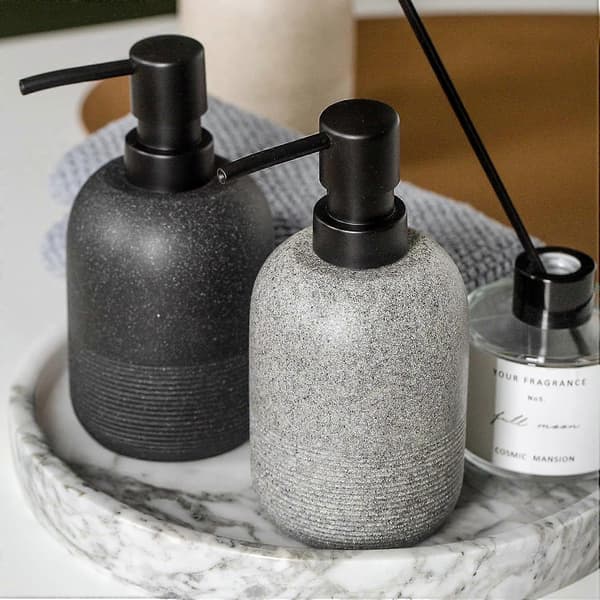 2 stk./sæt sæbedispenser sæt, håndsæbe lotion dispenser til badeværelse, til elegant badeværelsesindretning, dispenser til køkkenvask