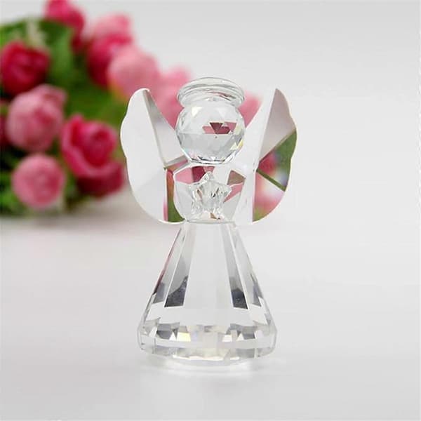 Krystallengel-figurdekor, glass skytsengelstatue-figurer samleobjekter, vakker englepynt