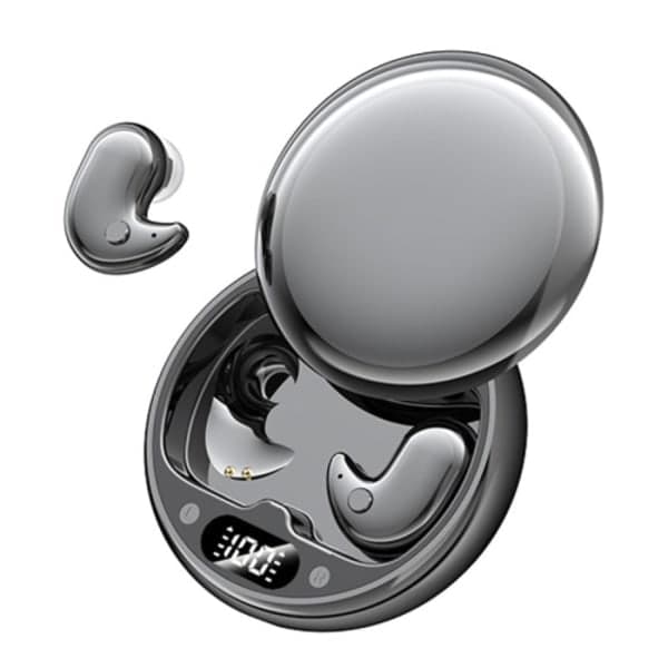 Bluetooth 5.3 Søvnørepropper TWS Ekte Trådløse Mini In-Ear Side Soving Løping Sport Hodetelefoner Svart