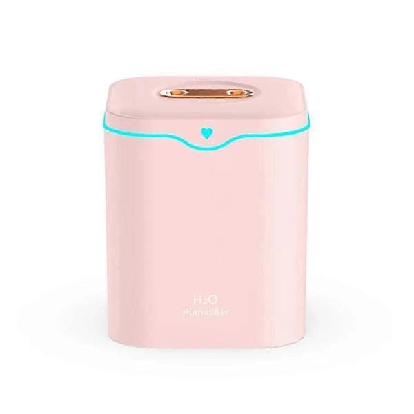 2000 ml stor kapasitet dobbel sprayport luftfukter stille rosa