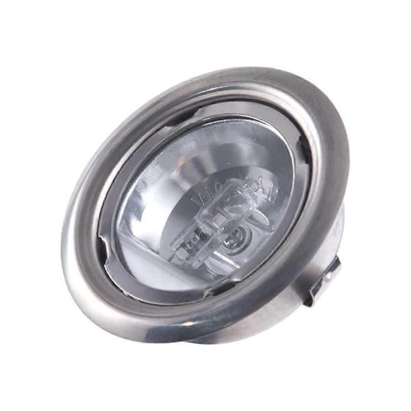 2 STK 20W Halogenpære til emhætte 65mm Klart Glas 12V AC til emhætte og ventilationsbelysning Sølv