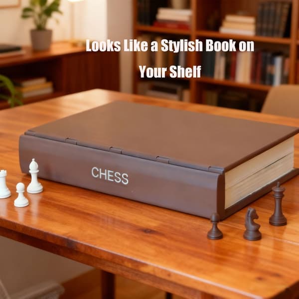 Playbook'd Chess 3D-printet bokbrettspill magnetisk sammenleggbart bærbart kompakt sett [Ho]