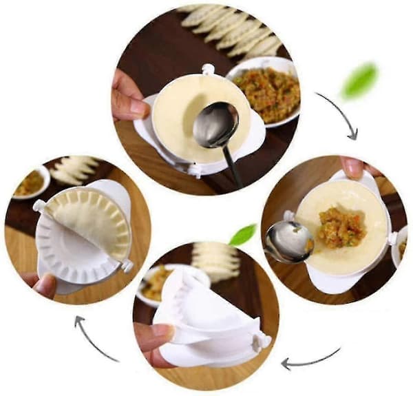 Dumplings Maker 5-delt sæt - H-presse og dumplingformværktøj til Ba - Pie Pie Pres