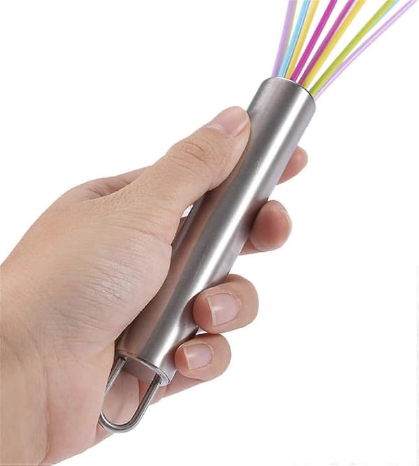 Manuel silikonepisker Manuel æggepisker Holdbart køkkenbageudstyr Kagebageværktøj Mixer 30 cm