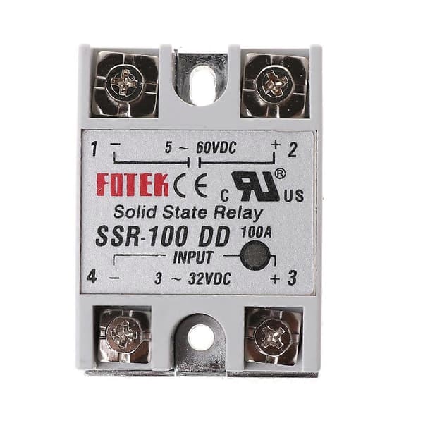 SSR-100 DD Solid State Relämodul 100A 3-32V för DC-ingång 5-60V för DC-utgång