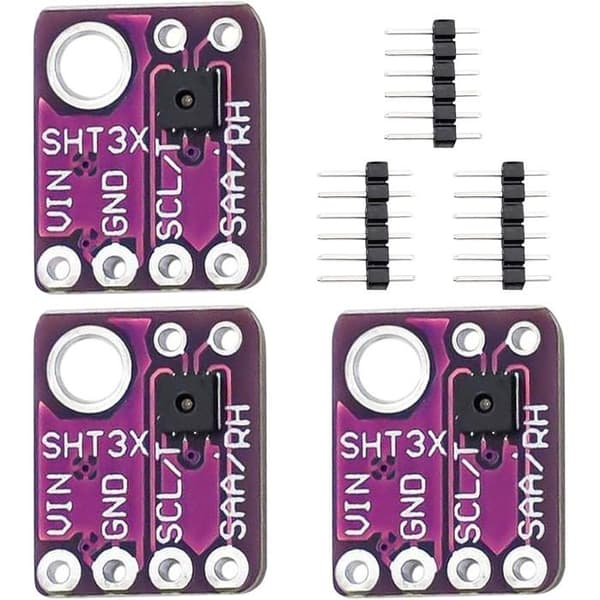 SHT31-D Temperatur- og Fugtighedssensormodul - 3 Stykker - I2C Interface - DC 2.4-5.5V - Til Arduino Raspberry Pi