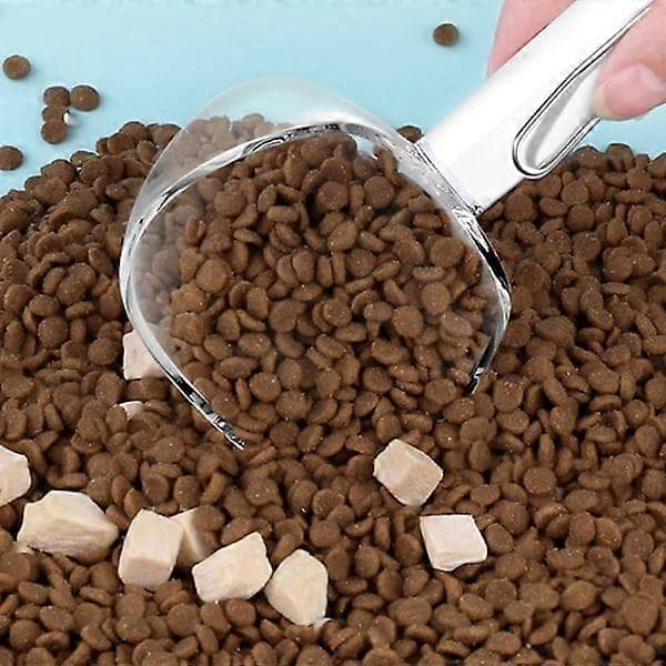Præcise portionskontrolspiseskeer til hunde og katte Praktiske måleskeer til tørfoder ris, hvid