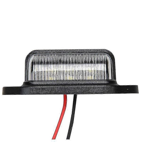 2x 12v LED nummerpladelys til bådtrailer autocamper lastbil 6000-6500k hvid