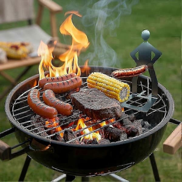Camping BBQ Grill Tilbehør: Bærbart stativ til hotdogs og pølser lavet af holdbart stål