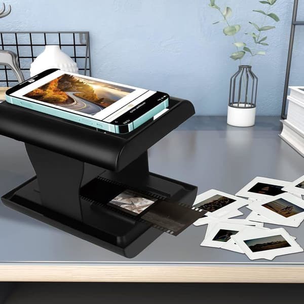 Filmscanner - 1 Stykke - Plastik - 35mm Scanning - Til Smartphone - Sort