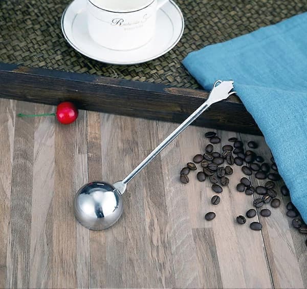 Espresso Kaffe Måleske Rustfrit Stål Kaffe Scoop til Malet Kaffe Te Salt med Presset Bund